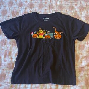 Disney Black T-Shirt with Winnie the Pooh Halloween Design